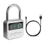 „Smart Time Lock“ LCD ekranas Elektroninis laikmačio jungiklis USB įkraunamas laikmatis Kelionės elektroninis laikmatis