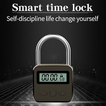 Smart Time Lock Οθόνη LCD Ηλεκτρονικός διακόπτης χρονοδιακόπτη USB Επαναφορτιζόμενος χρονοδιακόπτης Λουκέτο ταξιδιού Ηλεκτρονικός χρονοδιακόπτης