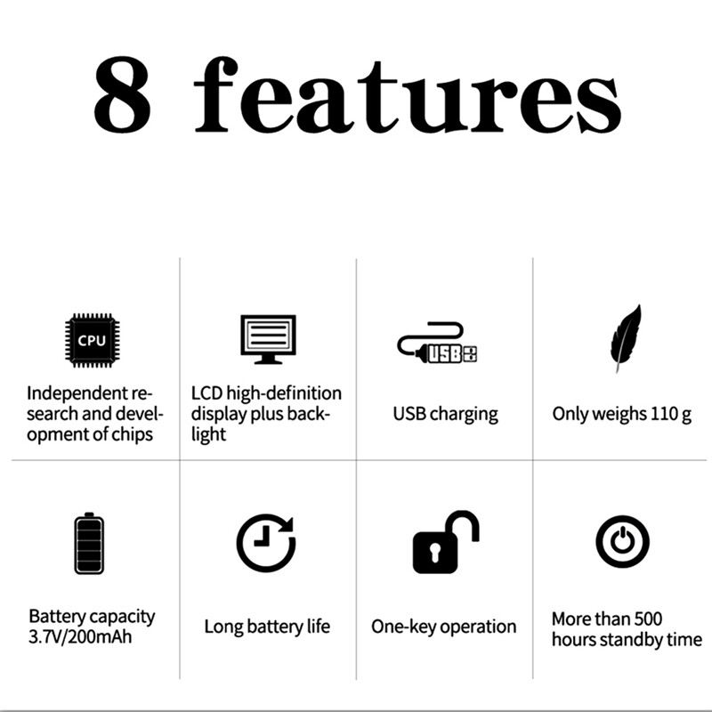 „Smart Time Lock“ LCD ekranas Elektroninis laikmačio jungiklis USB įkraunamas laikmatis Kelionės elektroninis laikmatis