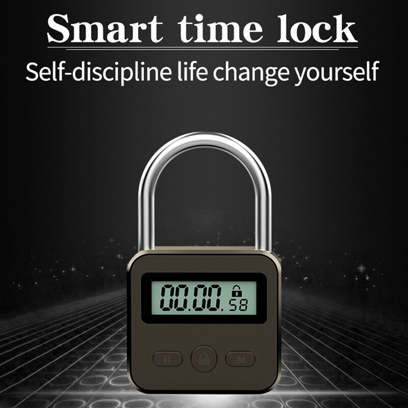 „Smart Time Lock“ LCD ekranas Elektroninis laikmačio jungiklis USB įkraunamas laikmatis Kelionės elektroninis laikmatis