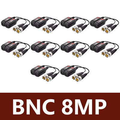 1 pāri AHD/CVI/TVI 8MP 4K savīti BNC Balun pasīvie raiduztvērēji UTP Balun BNC Cat5 CCTV UTP video