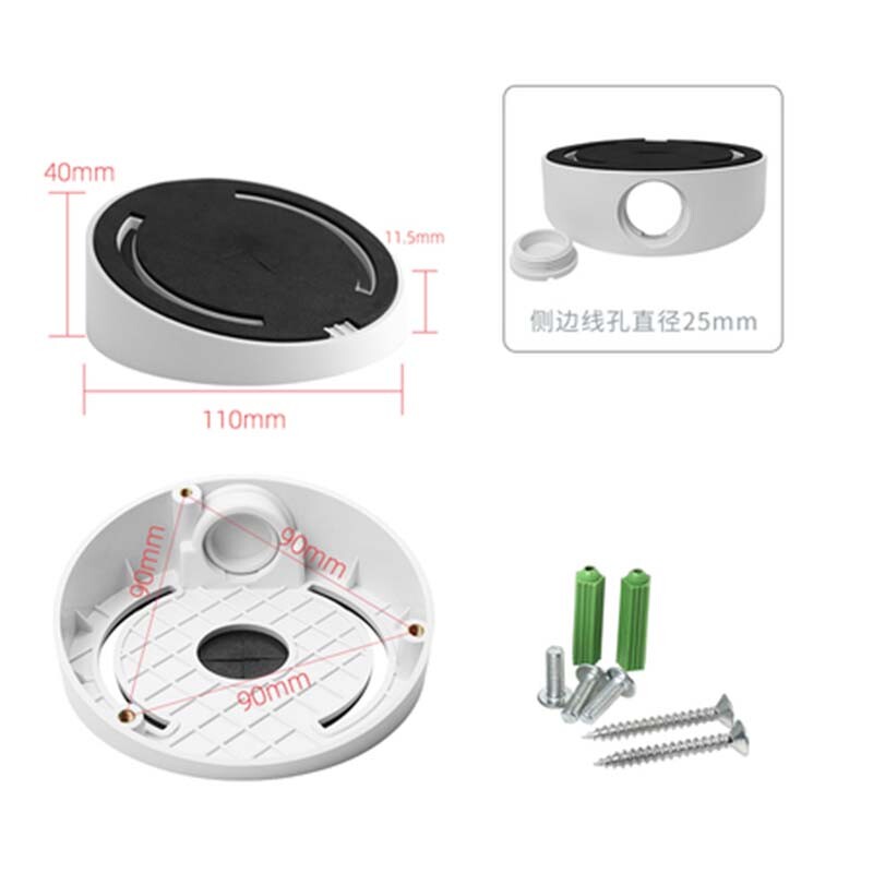 DS-1259ZJ ABS cu bază emisferă teșită pentru cameră cu montare înclinată pentru raft pentru ridicarea tavanului de interior Suport de supraveghere video