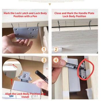 Invisible No-Drill Cabinet Lock – Έξυπνη ηλεκτρονική κλειδαριά αισθητήρα για ντουλάπες και ντουλάπια