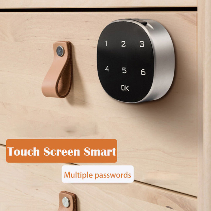 Skārienekrāna digitālā viedā elektroniskā parole DoorLock drošība Pretaizdzīšanas koka skapja tastatūras atvilktne Biroja fails