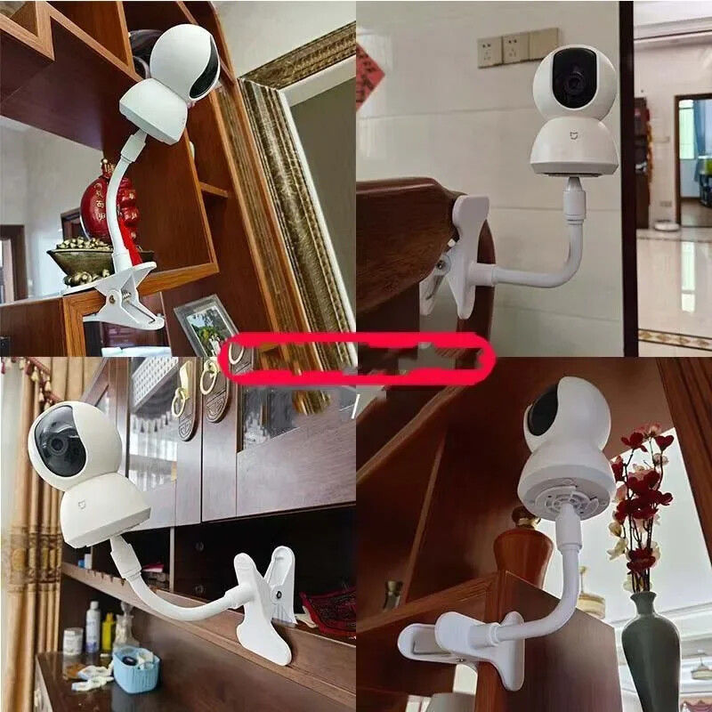 Mājas kameras stiprinājuma uzraudzības kronšteins, regulējams stienis, 1/4 skrūves galviņa bez urbšanas spailēm, piemērots Xiaomi IMOUE TP2 V380