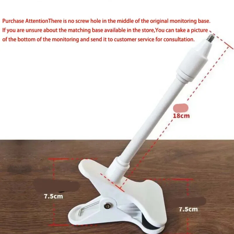 Mājas kameras stiprinājuma uzraudzības kronšteins, regulējams stienis, 1/4 skrūves galviņa bez urbšanas spailēm, piemērots Xiaomi IMOUE TP2 V380