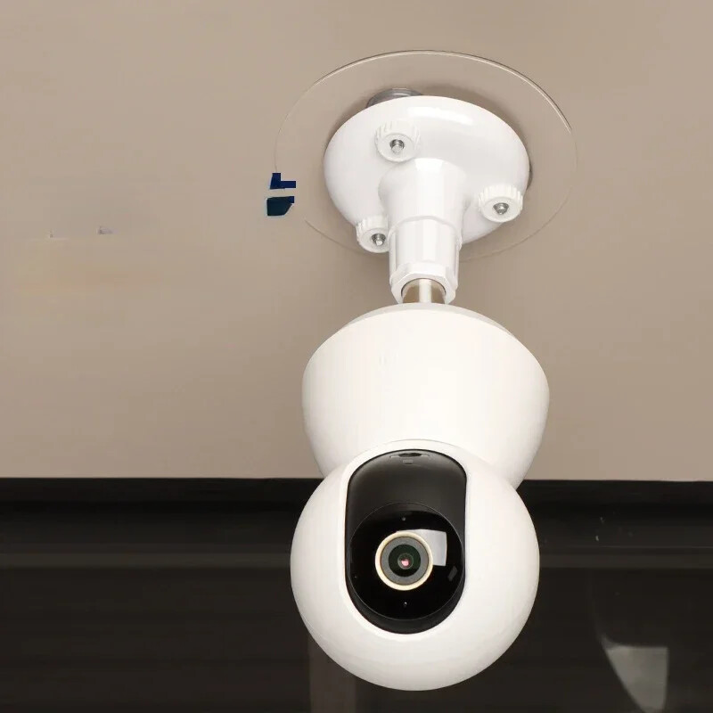 Бяла 1PCS монтирана на стена повдигаща се непробивна лепилна поддръжка за камера за Xiaomi EZVIZ 360 TP-Link скоба за наблюдение на закрито