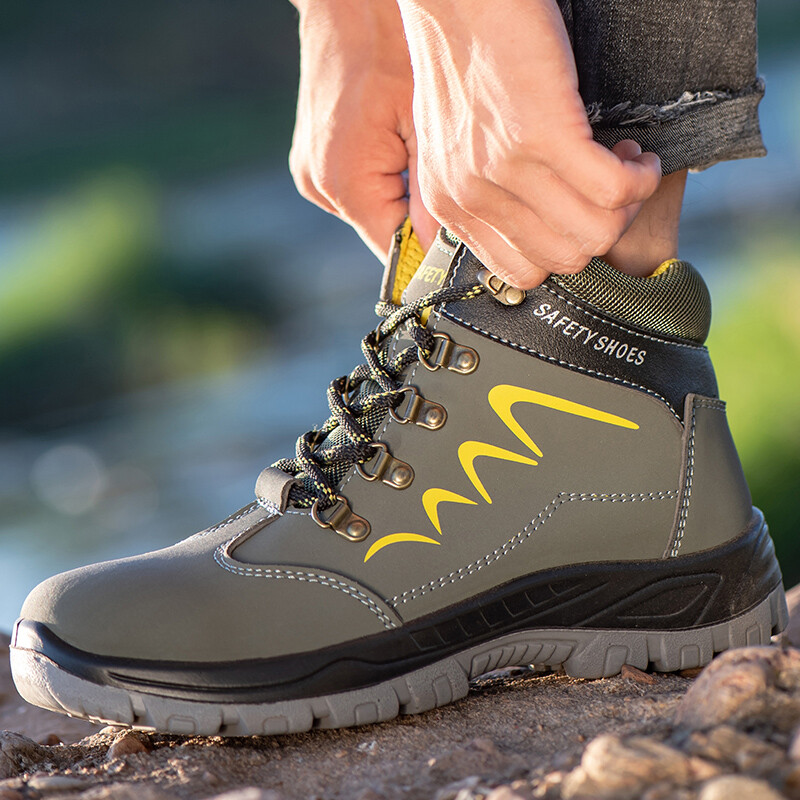 Meeste töökaitsejalatsid torkevastased töötossud hävimatud ehituslikud turvasaapad Meeste matkasaapad Turvajalatsid