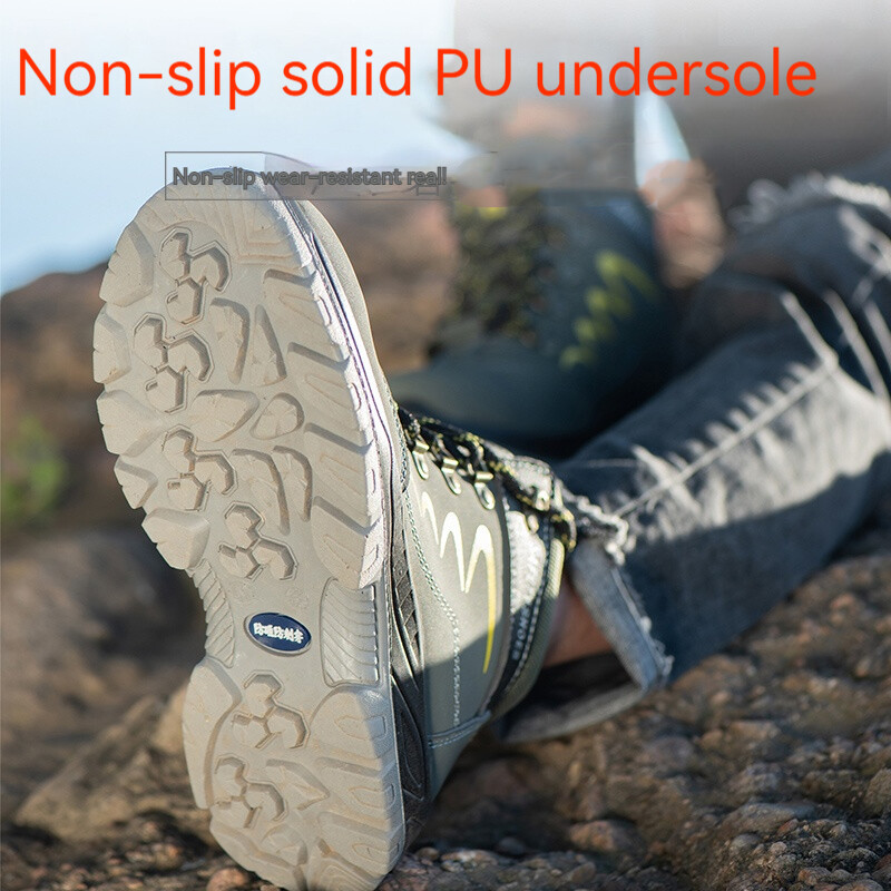 Meeste töökaitsejalatsid torkevastased töötossud hävimatud ehituslikud turvasaapad Meeste matkasaapad Turvajalatsid