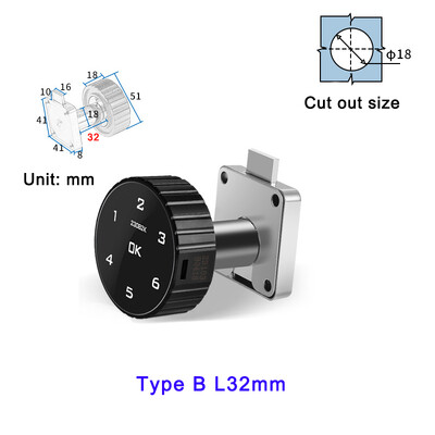 Pametna dodirna tipkovnica s digitalnom šifrom za zaključavanje ladice ormarića Ugrađena litijeva baterija