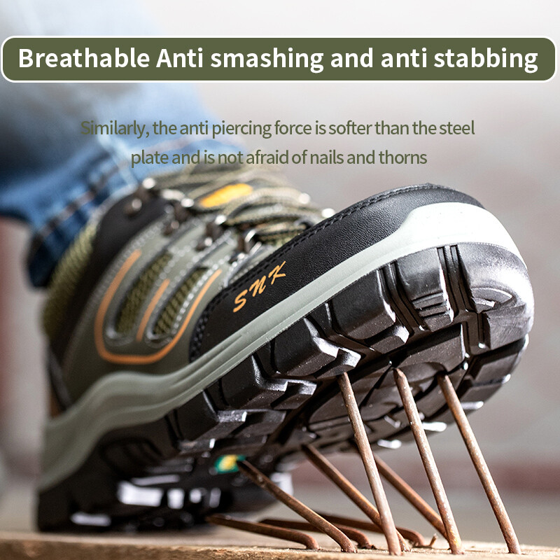 Turvajalatsid Meeste tööks Kerged sporttossud Terasest varbad Ohutus Tennis Kaitse jalgadele Original