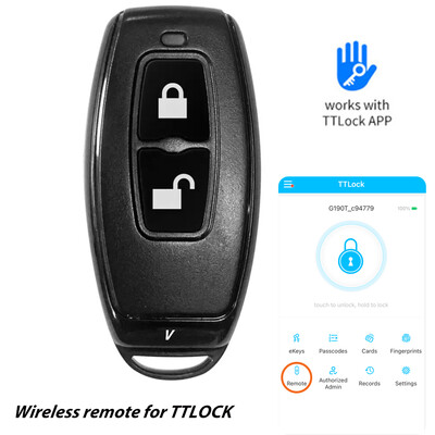 Belaidis nuotolinio valdymo pultelis „Bluetooth“ raktų pultelis, skirtas „TTLOCK Smart Lock“ išmaniesiems įrenginiams su RF moduliu