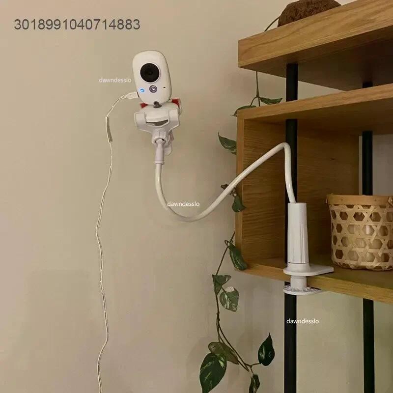 Jauns kameras turētāja statīvs mazuļa monitora stiprinājumam uz gultas šūpuļa Daudzfunkciju universāls regulējams garās rokas kronšteins