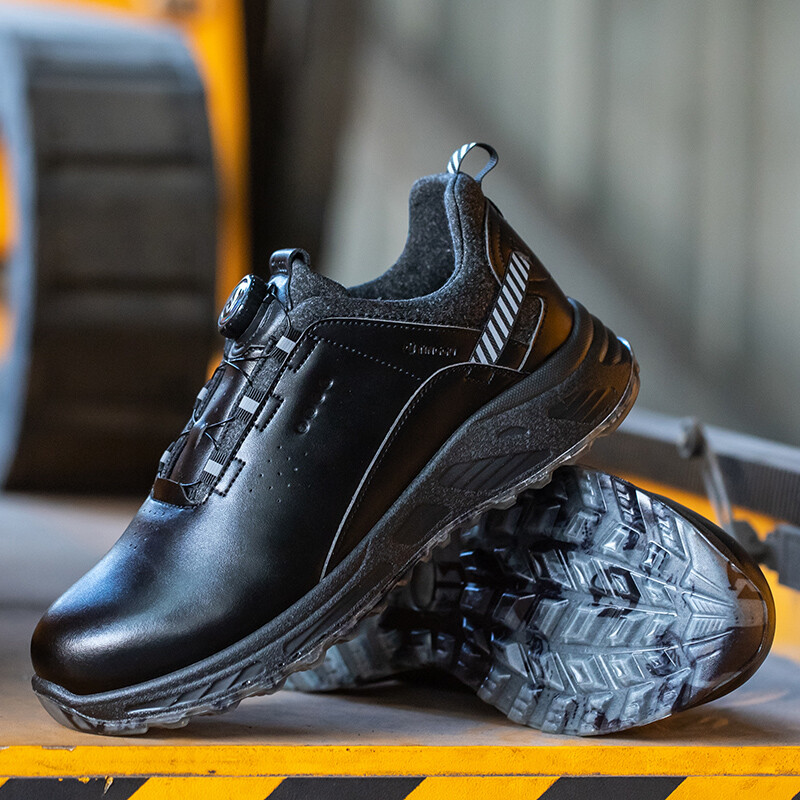 Pantofi de lucru cu cataramă rotativă Pantofi de protecție Confort Siguranță Industrială anti-punctură Rezistent la alunecare Pantofi cu vârf de oțel anti-spărtură