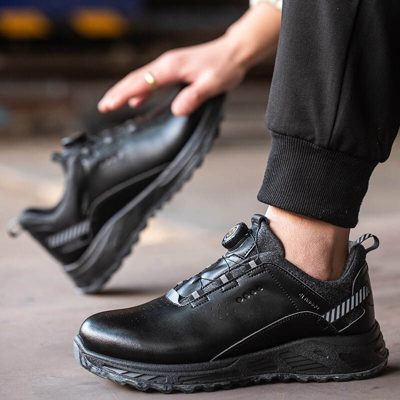 Pantofi de lucru cu cataramă rotativă Pantofi de protecție Confort Siguranță Industrială anti-punctură Rezistent la alunecare Pantofi cu vârf de oțel anti-spărtură