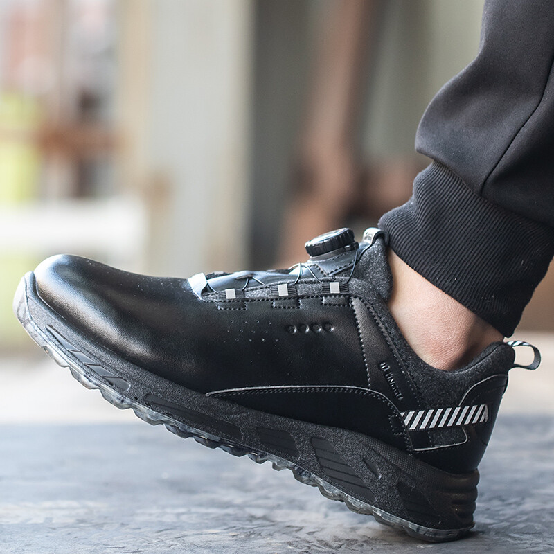 Pantofi de lucru cu cataramă rotativă Pantofi de protecție Confort Siguranță Industrială anti-punctură Rezistent la alunecare Pantofi cu vârf de oțel anti-spărtură