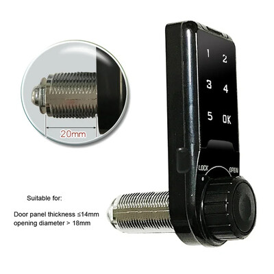 1 gab. Atvilktņu failu skapis Skārienekrāna digitālā elektroniskā paroles durvju slēdzene 20 mm 30 mm dažādām mēbelēm