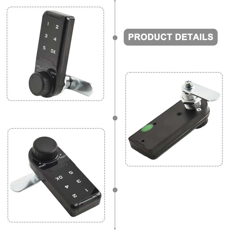 1 gab. Atvilktņu failu skapis Skārienekrāna digitālā elektroniskā paroles durvju slēdzene 20 mm 30 mm dažādām mēbelēm