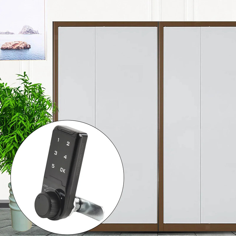 1 gab. Atvilktņu failu skapis Skārienekrāna digitālā elektroniskā paroles durvju slēdzene 20 mm 30 mm dažādām mēbelēm