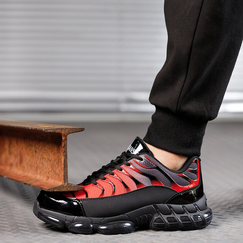 Uus fade Color Meeste terasest ninakork Tööjalatsid Torkekindlad Turvasaapad Katkematud Naiste Tossud Välisriided