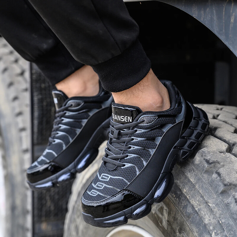 Uus fade Color Meeste terasest ninakork Tööjalatsid Torkekindlad Turvasaapad Katkematud Naiste Tossud Välisriided