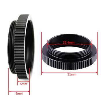 Προσαρμογέας φακού κάμερας C-Mount 5mm C σε CS Extension Tube για κάμερες ασφαλείας CCTV Προσαρμογέας βάσης C-CS Δακτύλιος διαχωρισμού για φακό CCTV