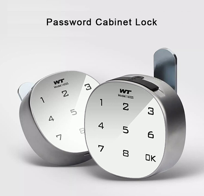 Viedā baltā elektroniskā 6/8 ciparu paroles mēles slēdzene, dzelzs kombinētā skapja slēdzene