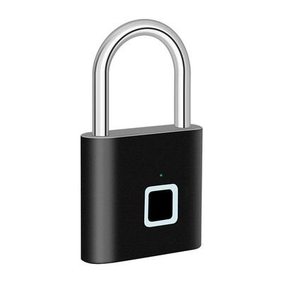 KERUI beraktė USB įkrovimo pirštų atspaudų užraktas Smart Padlock vandeniui atsparus durų užraktas 0,2 sek. Atrakinimas Nešiojama nuo vagystės cinkuota pakabinama spyna