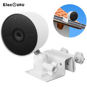 Suport de montare pentru jgheab fără găurire rezistent la intemperii pentru Google Nest Cam (baterie) Suporturi de montare pivotante la 180 de grade