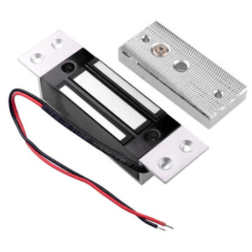 su kronšteinu solenoidiniais elektromagnetiniais užraktais spintelei mažesnėms durims 60kg traukimo jėga 12VDC