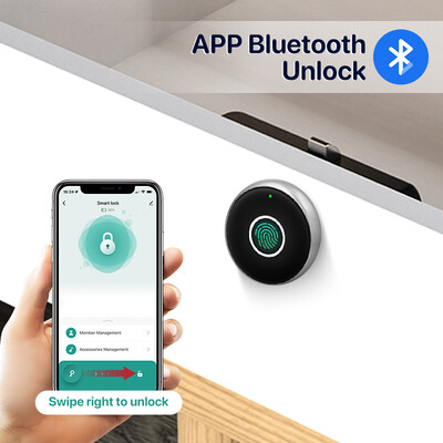 YRHAND Sertar pentru amprentă baterie cu amprentă Încuietoare dulap Încuietoare electronică fără cheie Încuietoare fără fir inteligentă pentru casă și birou