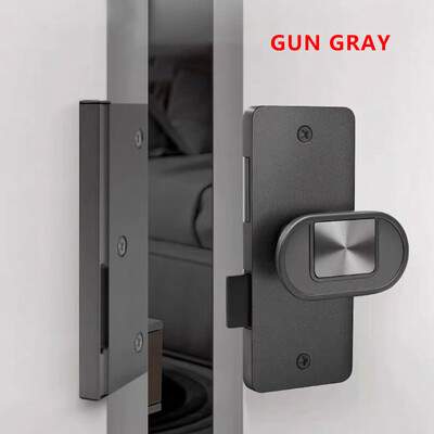 2023 Încuietoare invizibilă pentru ușă, fără fante, încuietoare pentru ușă pentru dormitor, pentru interior, casă, încuietoare universală pentru ușă din lemn, încuietoare ascunsă și ascunsă