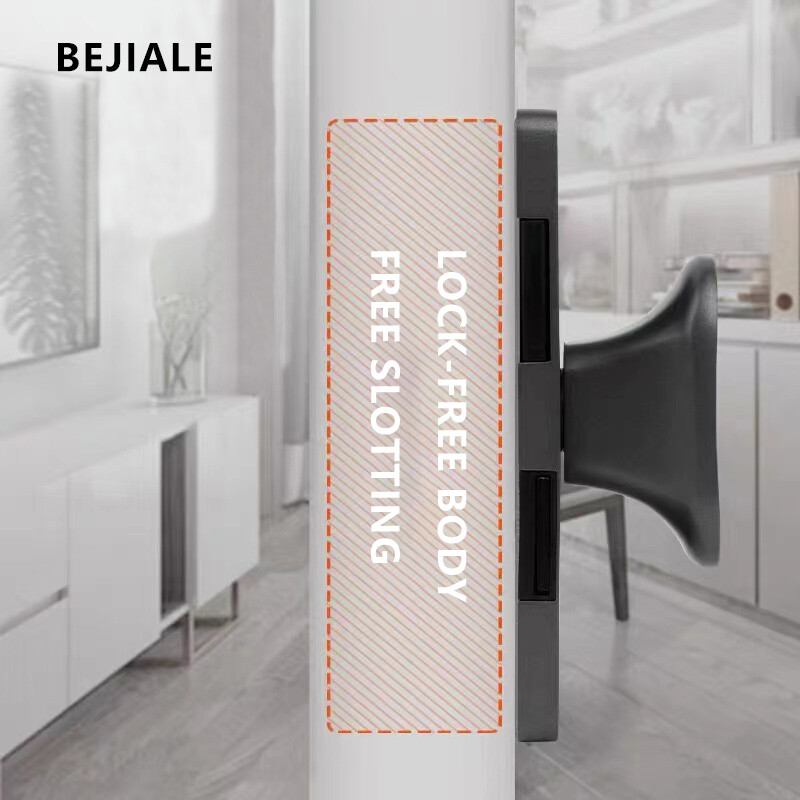 2023 Încuietoare invizibilă pentru ușă, fără fante, încuietoare pentru ușă pentru dormitor, pentru interior, casă, încuietoare universală pentru ușă din lemn, încuietoare ascunsă și ascunsă