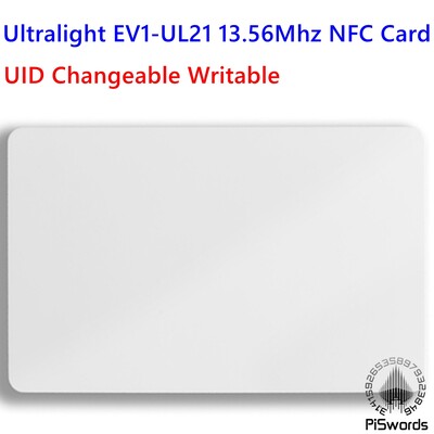 Свръхлека EV1-UL21 UID сменяема записваема 13,56 Mhz MF0 NFC карта