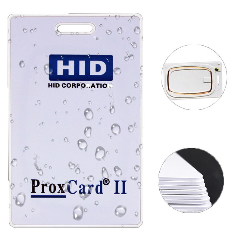 HID Thickness Hard Clamshell Security Card HID ProxCard II Proximity Access Control Card 125kHz 26 Bit HID ProxCard II карти