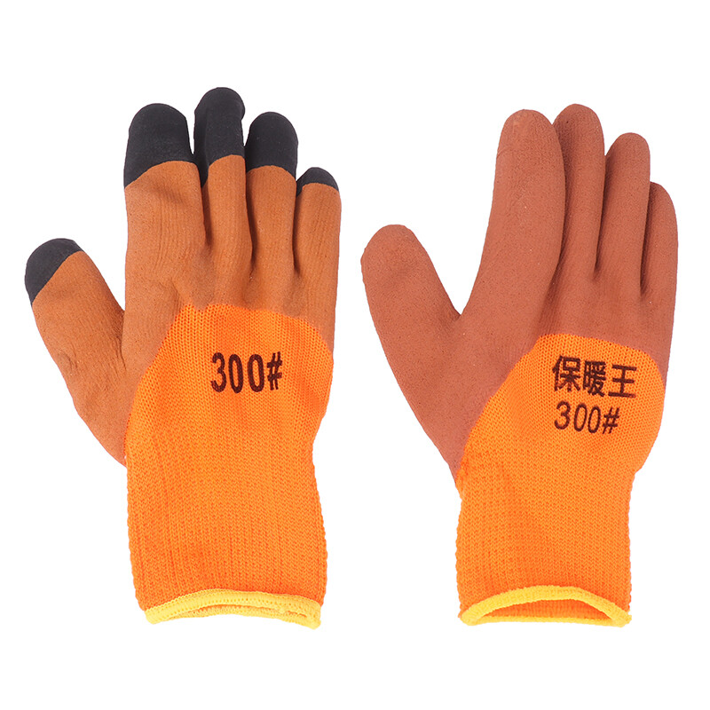 1 poros darbo pirštinės, skirtos PU delnų dangai. Apsauginė pirštinė, nitrilas, profesionalus saugus sutirštintas ir šiltas