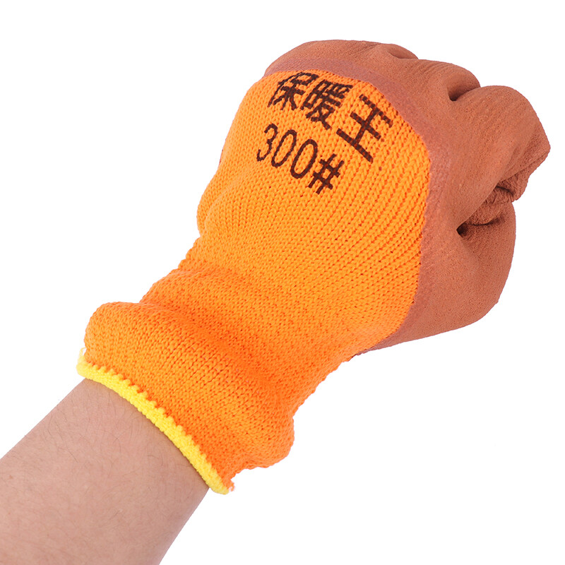 1 poros darbo pirštinės, skirtos PU delnų dangai. Apsauginė pirštinė, nitrilas, profesionalus saugus sutirštintas ir šiltas