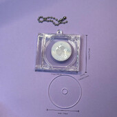 1 tk tühi mini-CD ümbris võtmehoidja isetegemise võtmehoidjate jaoks koos NFC nutika seljakoti rippuva dekoratiivketiga Dropshippingi kingituste ostjatele