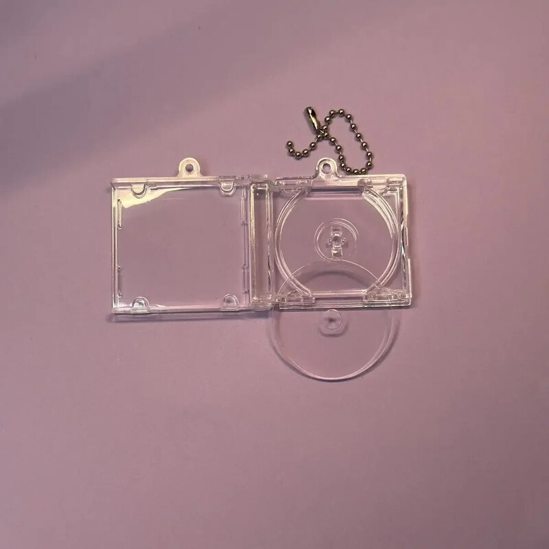 1 tk tühi mini-CD ümbris võtmehoidja isetegemise võtmehoidjate jaoks koos NFC nutika seljakoti rippuva dekoratiivketiga Dropshippingi kingituste ostjatele