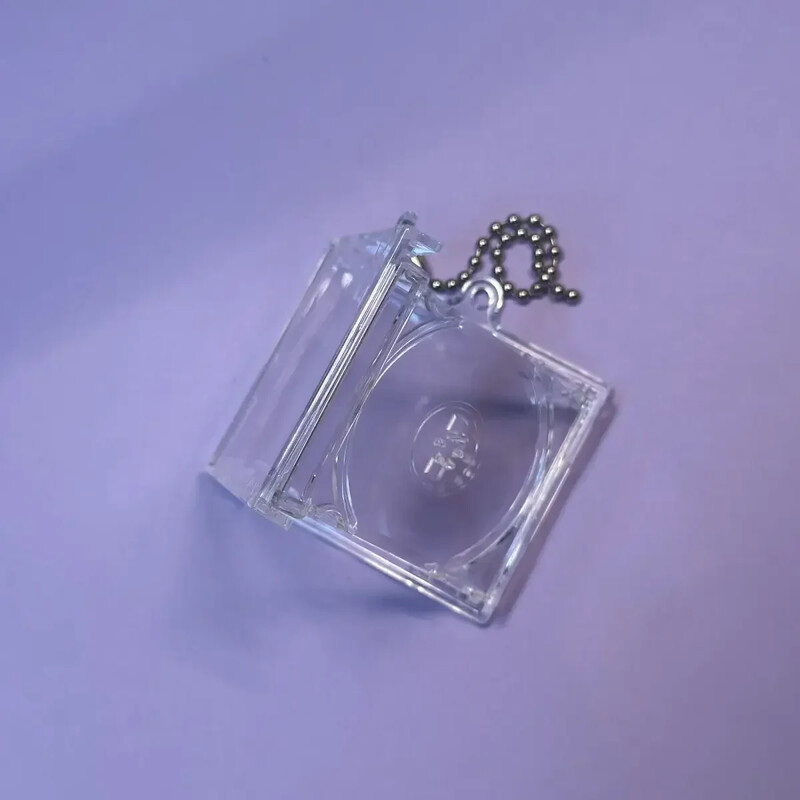 1 tk tühi mini-CD ümbris võtmehoidja isetegemise võtmehoidjate jaoks koos NFC nutika seljakoti rippuva dekoratiivketiga Dropshippingi kingituste ostjatele