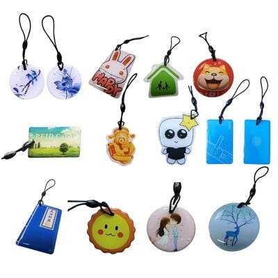 1Pcs Cartoon Drop Glue EM4305 T5577 Чип RFID Празна карта 125Khz Презаписваем Keyfob ID Llavero Porta Chave Proximity Writable