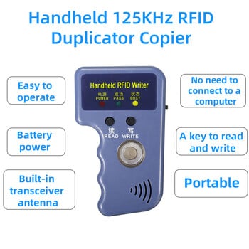 RW1990 TM Copier RFID Duplicator Reader TM1990 ibutton DS-1990A I-Button Handheld 125KHz T5577 EM4305 EM4100 Keys Tag Card