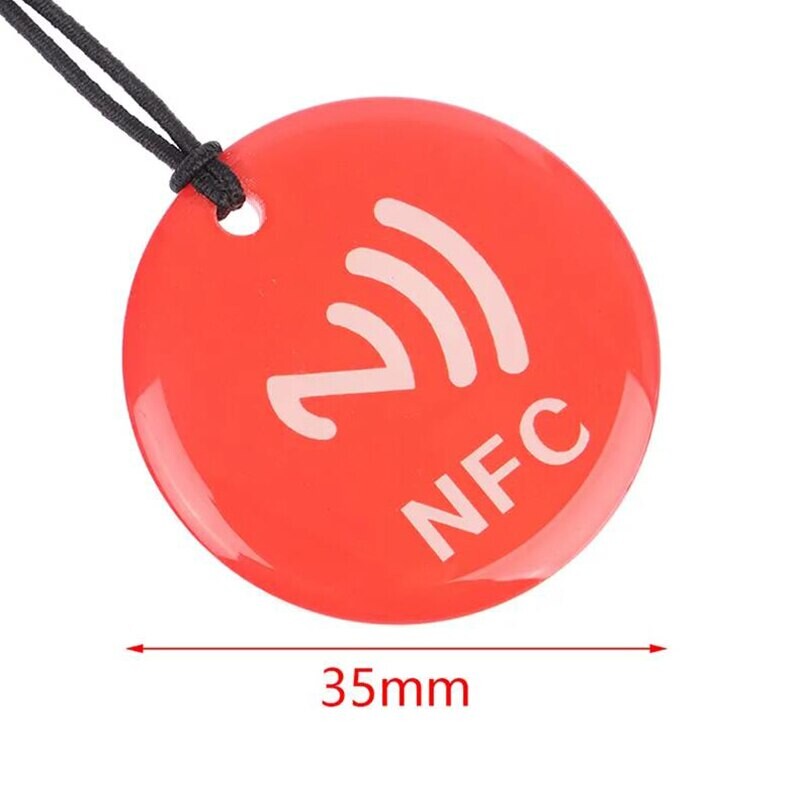 10 vnt Ntag213 NFC žymeklis su lynu RFID 13,56MHz 144 baitų ISO14443A epoksidinė kortelė, 35 mm skersmuo, skirta visiems telefonams su NFC