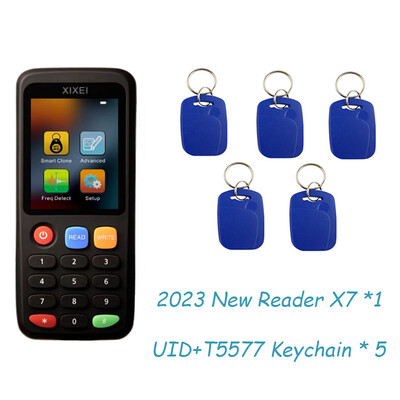 Нов Rfid четец на смарт карти X7 125khz Badge Copier 13.56mhz Nfc декодер Дубликатор Ic Id Chip Tag Clone Ntag213 215 Key Writer
