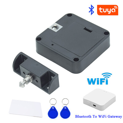 Tuya или SmartLife APP Дистанционно управление Чекмедже на шкаф RFID карта Сензорна ключалка Невидима скрита инсталация