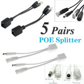 48V kuni 12V POE spliter Waterprrof koos video- ja toiteadapteri kaabli toitemooduli injektoriga IP-kaamera laiendi jaoks