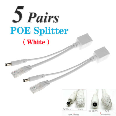 48V kuni 12V POE spliter Waterprrof koos video- ja toiteadapteri kaabli toitemooduli injektoriga IP-kaamera laiendi jaoks