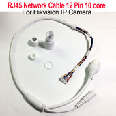 Ethernet Lan kabelis PoE RJ45 tinklo kabelis 12 kontaktų 10 gyslų Hikvision ip kamerai