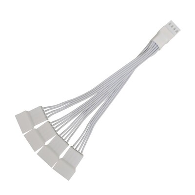 Компютърна дънна платка 4-пинов един към четири разширителен кабел 4P четири-пинов PWM контрол на температурата Вентилатор за охлаждане на процесора 1 към 4 адаптерен кабел