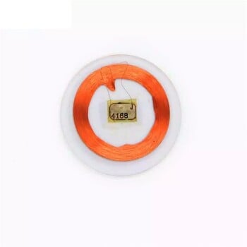 10Pcs 125Khz Μόνο για ανάγνωση RFID EM4100 TK4100 Transparnte Circular Coin Card (25mm) ID For Access Control Tags Smart Keyfob